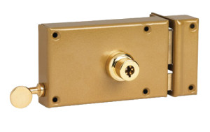 Serrure monopoint en applique horizontal tirage cylindre de 45 mm à 5 ailettes droite POLLUX 201510D