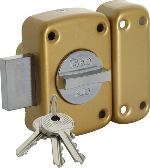 Verrou CITY 150 à bouton cylindre de 45 mm s'entrouvrant ISEO 11250451.5