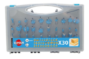 Coffret de 30 mèches de défonceuse DEF.428.30 LEMAN 428.700.30