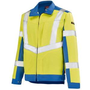 Blouson de travail haute visibilité mixte LUTEA WORK VISION 2 jaune fluo/bleu azur T4 LAFONT LA-3HVNCP-592-4 Jaune fluo