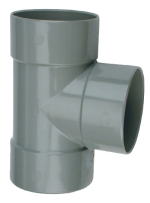 Té pied de biche PVC double Femelle 87°30 D125 WAVIN 3026022