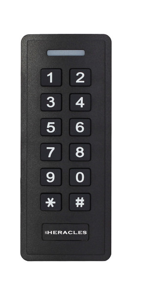 Clavier lecteur autonome étroit ABS Mifare HERACCESS HERACLES PCA-CLEP-MF Noir