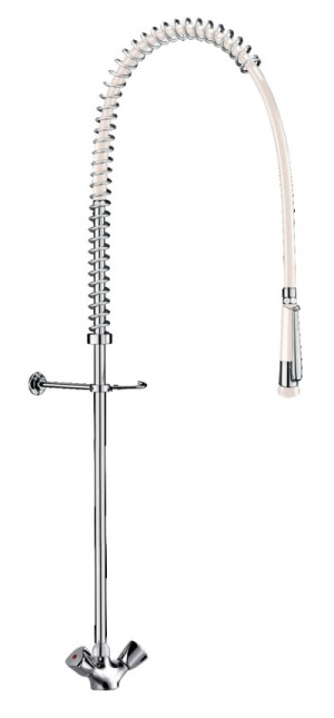 Combiné de prélavage monotrou avec mélangeur, sans robinet de puisage DELABIE G6633
