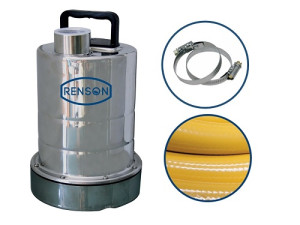 RENSON INTERNATIONAL-U2R Pompe serpillère 0,25 kW inox 2 mm + tuyau refoulement + raccords RENSON 164034