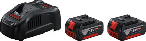 Pack 18 V 2 batteries GBA 5 Ah + chargeur GAL 1880 CV Professional BOSCH 1600A00B8J