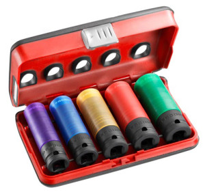 Coffret de 5 douilles à choc renforcé 1/2'' FACOM NSI.5LPB