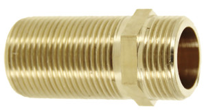 Mamelon long double mâle 40 mm 3/4 laiton GARIS D04104B