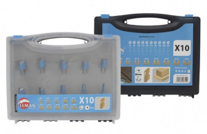Coffret de 10 mèches à rainer droites DEF.428.10 de 6 à 25 mm LEMAN 428.700.10