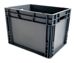 Bac de manutention polypropylène 400 x 300 mm série E 25 L charge 20 kg VISO E4332/21 Gris