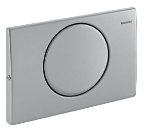 Plaque de déclenchement interrompable MAMBO acier inoxydable GEBERIT 115.751.00.1 Gris brossé