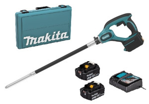 Vibreur à béton LXT 18 V + 2 batteries 4 Ah + chargeur + coffret MAKITA DVR350RME