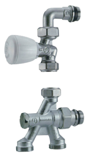 Robinet de radiateur monotube équerre 1/2 D18 GIACOMINI R436IX044