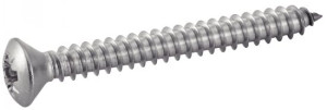 Vis à tôle tête fraisée bombée pozidrive forme C inox A2 DIN 7983 4,8X32 boîte de 200 ACTON- 624114,8X32