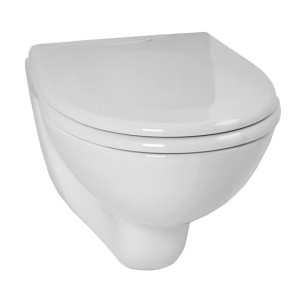 Pack WC NORMUS cuvette suspendue courte 48 x 35,5 cm avec abattant VITRA 7649B003-6078