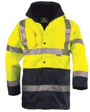 Parka polyester 4 en 1 HI-VIZ HI-WAY jaune/gris TXL EURO PROTECTION 70592 Jaune
