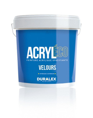 Peinture Acryl'éco velours gamme pro 15 l DURALEX 117100221 Blanc