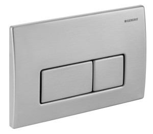 Plaque de déclenchement double touche KAPPA 50 chromé mat GEBERIT 115.260.46.1 Gris