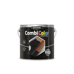 Primaire de protection antirouille et finition CombiColor Original noir foncé RAL 9005 seau 2,5 l RUST-OLEUM 7379.2.5 Noir