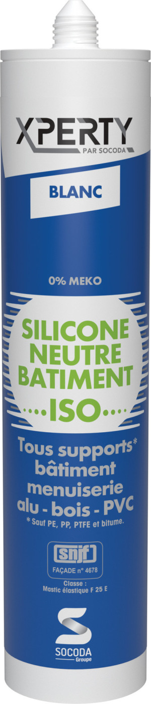 Silicone bâtiment neutre blanc 310 ml XPERTY 109908 Blanc