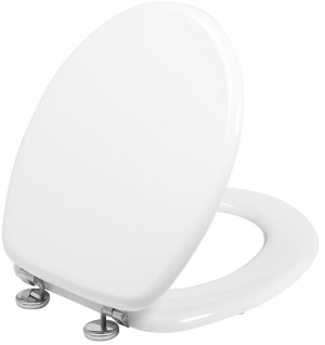Abattant wc WOODY en charnière inox laqué blanc WIRQUIN 21230004