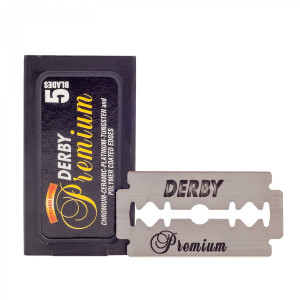 Derby Dobbeltbarberblad Black Premium 5-pakning
