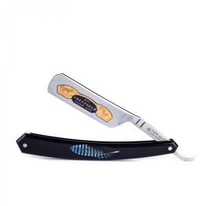 Thiers-Issard Sabatier Barberkniv Fox and Rooster Blue Feather Round Nose