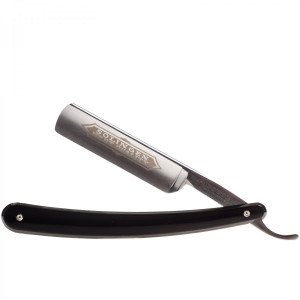 Dovo Cut Throat barberkniv med skaft i sort plast
