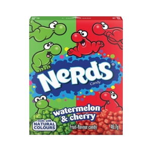 Nerds Cukierki o smaku arbuza i wiśni 46,7g