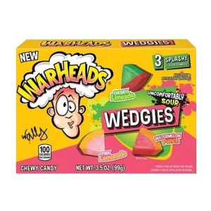 Warheads Wedgies Kwaśne miękkie cukierki o smaku lemoniady, arbuza i wiśni 99g