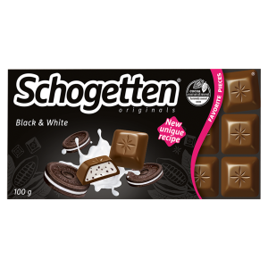 Schogetten czekolada black&white ciasteczkowa z nadzieniem waniliowym 100g