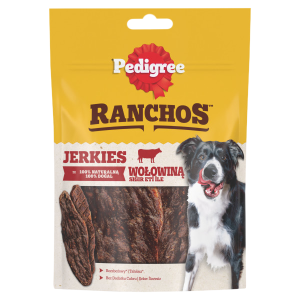 Pedigree Ranchos Jerkies 95% Wołowina przysmaki dla psów 7szt 70g