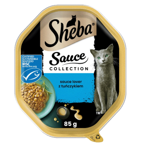 Sheba Sauce Collection z tuńczykiem w sosie mokra karma dla kotów tacka 85g