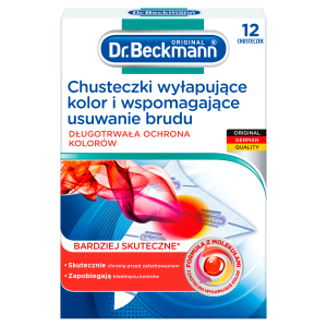 Dr. Beckmann Chusteczki wyłapujące kolor i brud 12 szt. 3w1