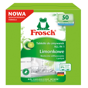 Frosch Limonkowe tabletki do zmywarek all in one 50szt