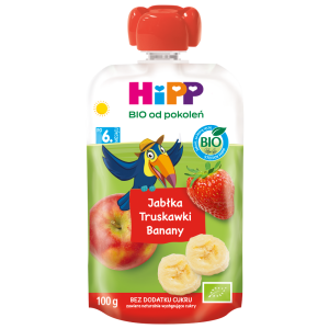 HiPP BIO Od Pokoleń Jabłka-Truskawki-Banany 6Mc 100g