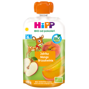 HiPP BIO Od Pokoleń Jabłka-Mango-Brzoskwinie 6Mc 100g