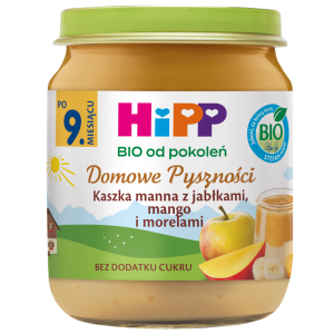HiPP BIO Od Pokoleń Kaszka Manna Z Jabłkami Mango i Morelami 9Mc 200g