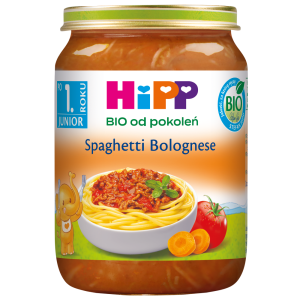 HiPP BIO Od Pokoleń Spaghetti Bolognese 1R 250g