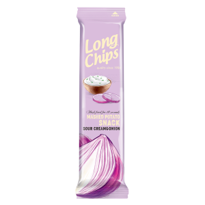 Long Chips chipsy ziemniaczane o smaku śmietany z cebulką 75g