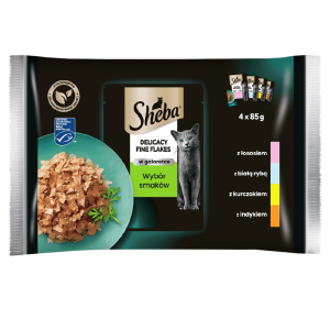 Sheba Delicacy in Jelly mix smaków, karma mokra dla kotów (saszetki) 4x85g