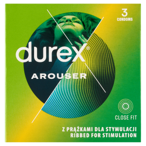 Durex Arouser prezerwatywy prążkowane 3 szt.