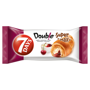 7 Days Double Max croissant z nadzieniem o smaku waniliowym i wiśniowym 110g