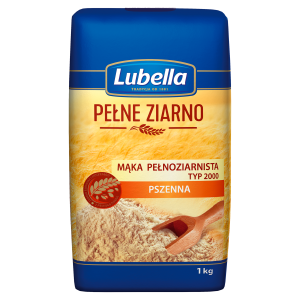 Lubella Pełne Ziarno Mąka pełnoziarnista pszenna typ 2000 1kg