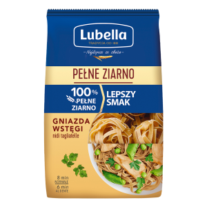 Lubella Pełne Ziarno Tagliatelle Makaron Gniazda wstążki 400g