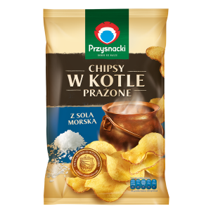 PRZYSNACKI Chipsy w kotle prażone sól morska 125g
