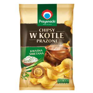 PRZYSNACKI Chipsy w kotle prażone kwaśna śmietana 125g
