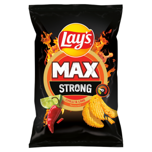 Lay's strong chipsy ziemniaczane karbowane o smaku ostrego chilli i limonki 120 g