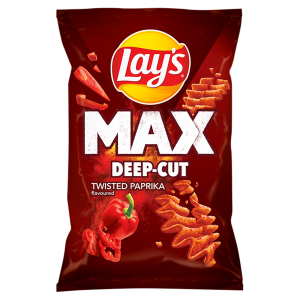 Lay's Max Deep Cut Twisted chipsy ziemniaczane o smaku papryki 120g