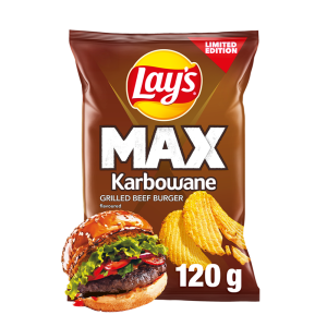 Lay's Max chipsy karbowane Grilled Beef Burger 120g