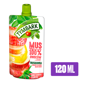 Tymbark mus truskawka-jabłko-banan-marchew 120ml
